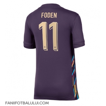 Anglia Phil Foden #11 Echipament de Fotbal Replică European 2024 Femei Deplasare